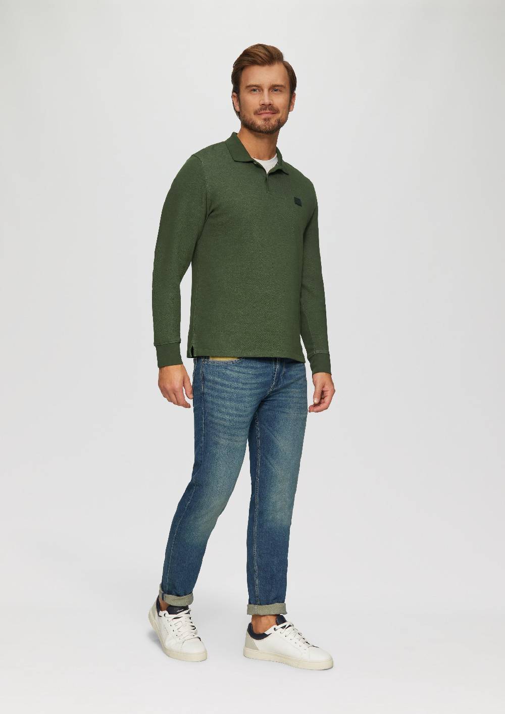 S.Oliver Poloshirt aus zweifarbigem Piqué 2025