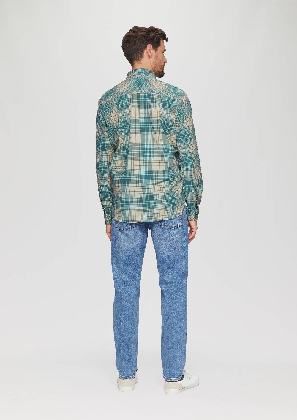 S.Oliver Regular Fit: Hemd mit Button-Down-Kragen aus Baumwollstretch Schlussverkauf