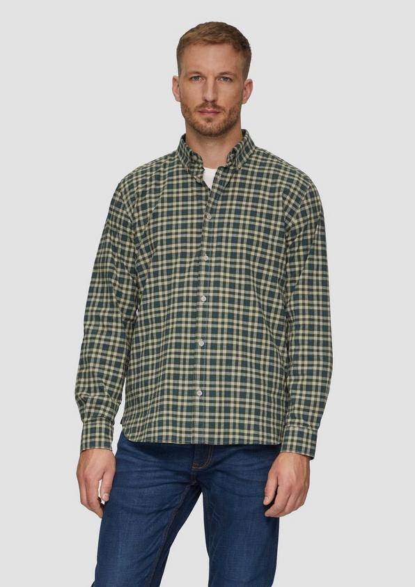 S.Oliver Regular Fit: Hemd mit Button-Down-Kragen aus Baumwollstretch Fabrikverkauf