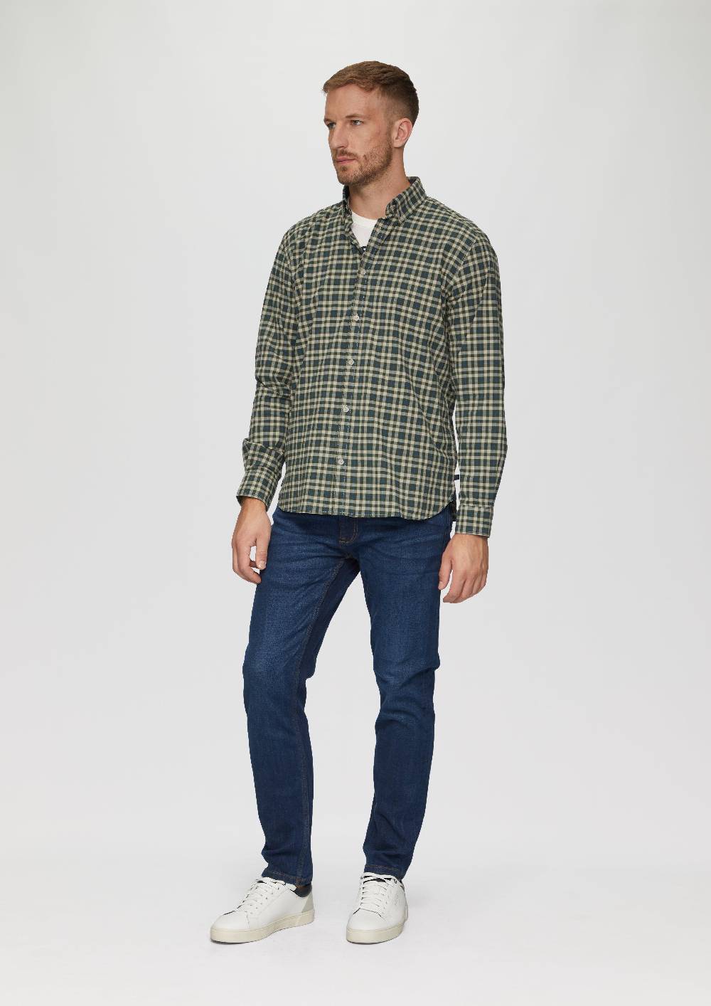 S.Oliver Regular Fit: Hemd mit Button-Down-Kragen aus Baumwollstretch Fabrikverkauf