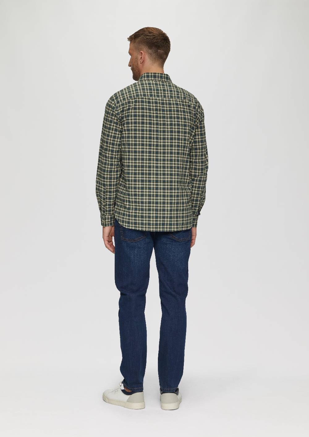S.Oliver Regular Fit: Hemd mit Button-Down-Kragen aus Baumwollstretch Fabrikverkauf