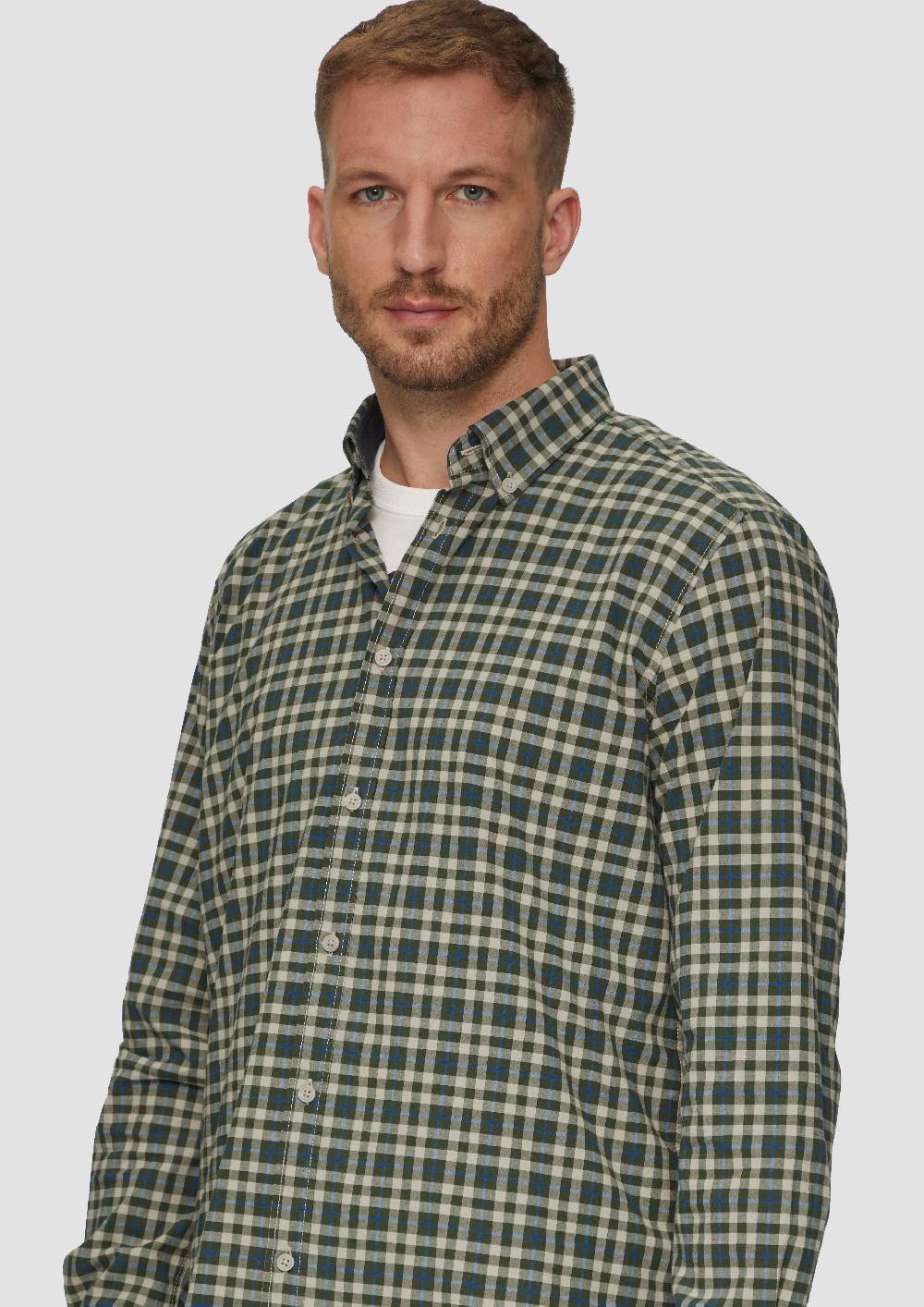 S.Oliver Regular Fit: Hemd mit Button-Down-Kragen aus Baumwollstretch Fabrikverkauf