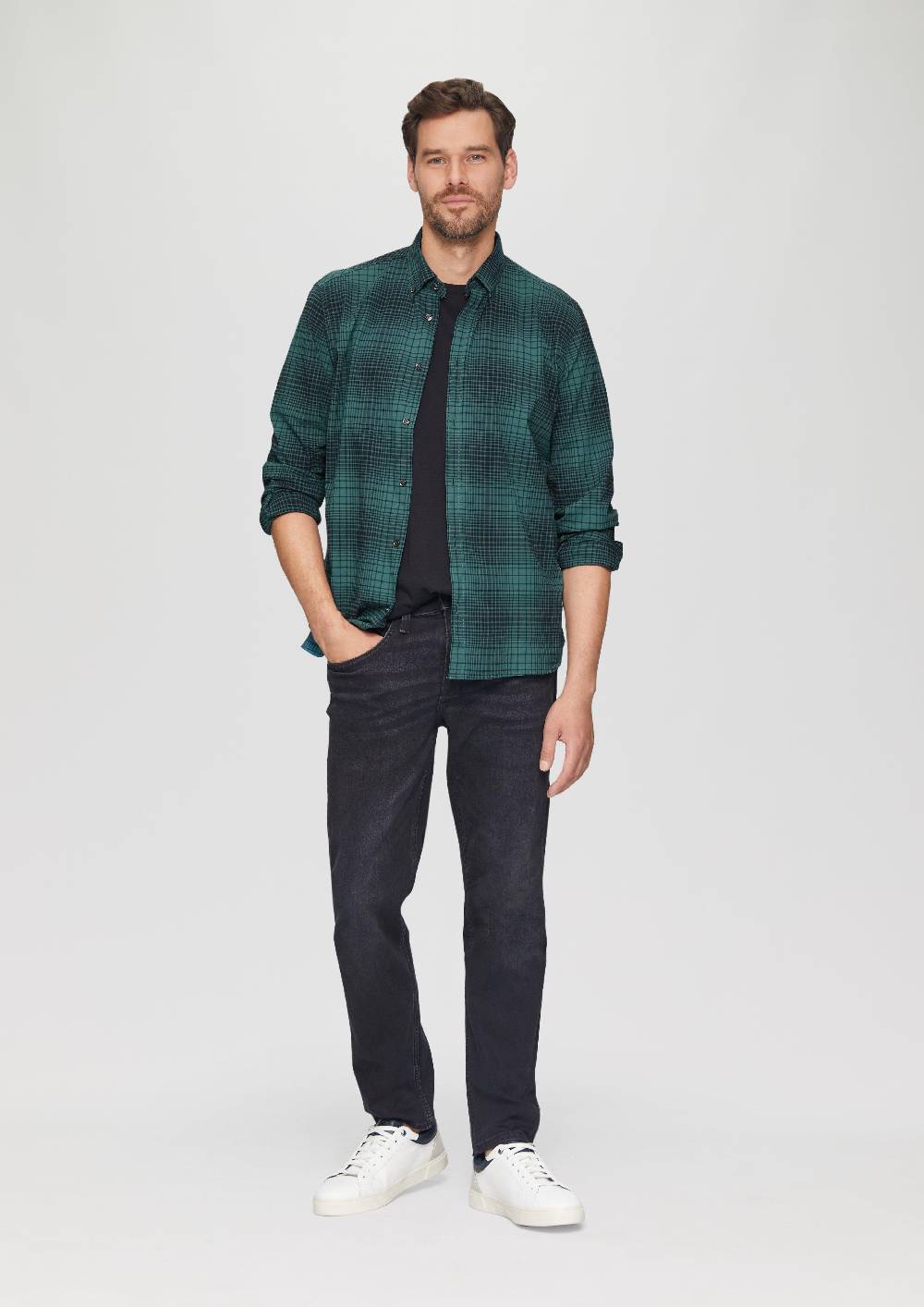 S.Oliver Regular Fit: Hemd mit Button-Down-Kragen aus Baumwollstretch Meist gekauft