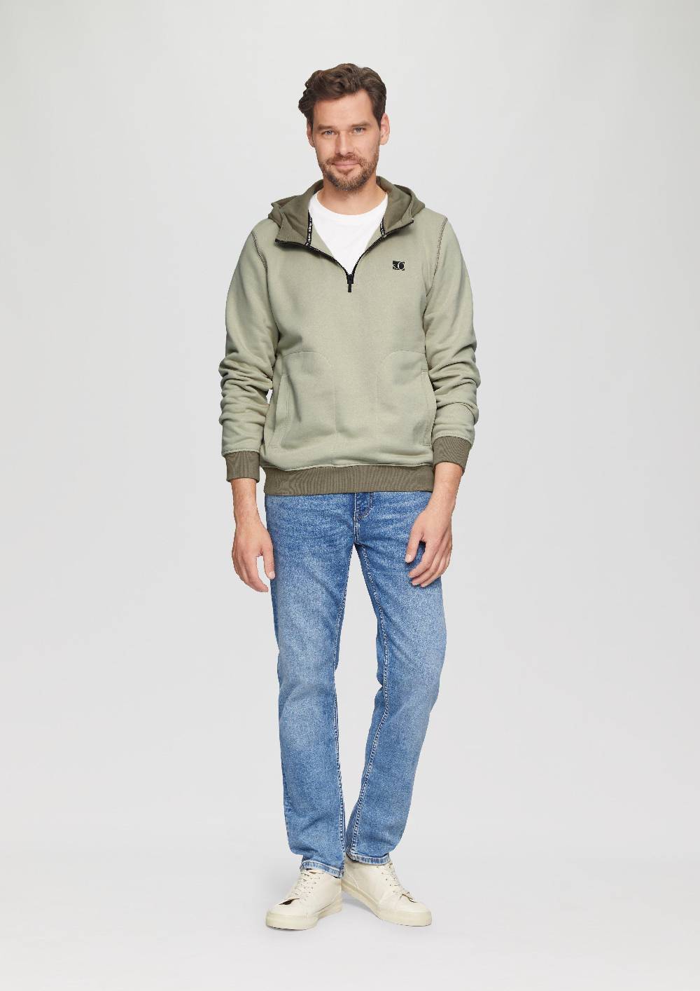 S.Oliver Hoodie mit Stehkragen und Reißverschluss Blitzverkäufe