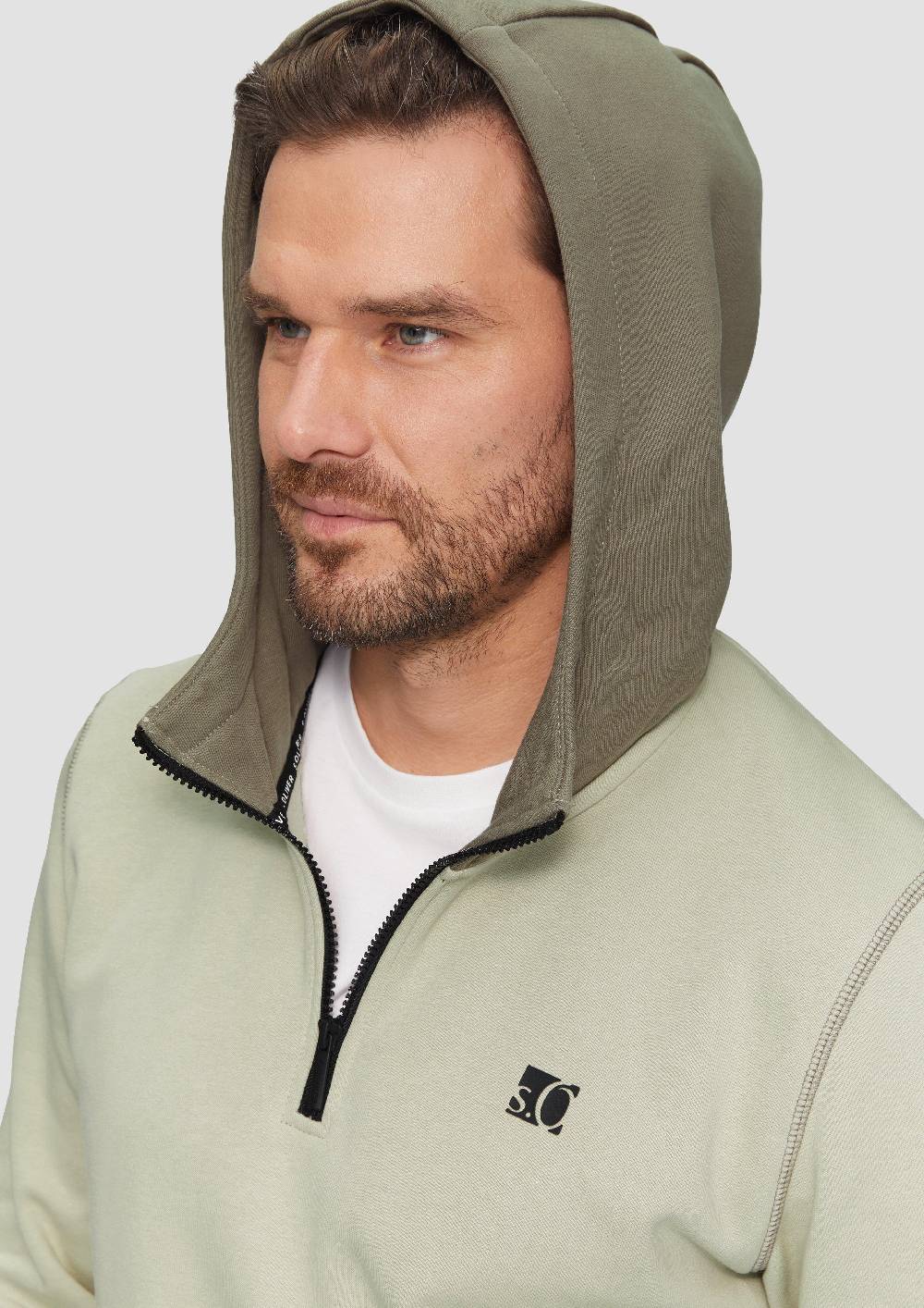 S.Oliver Hoodie mit Stehkragen und Reißverschluss Blitzverkäufe