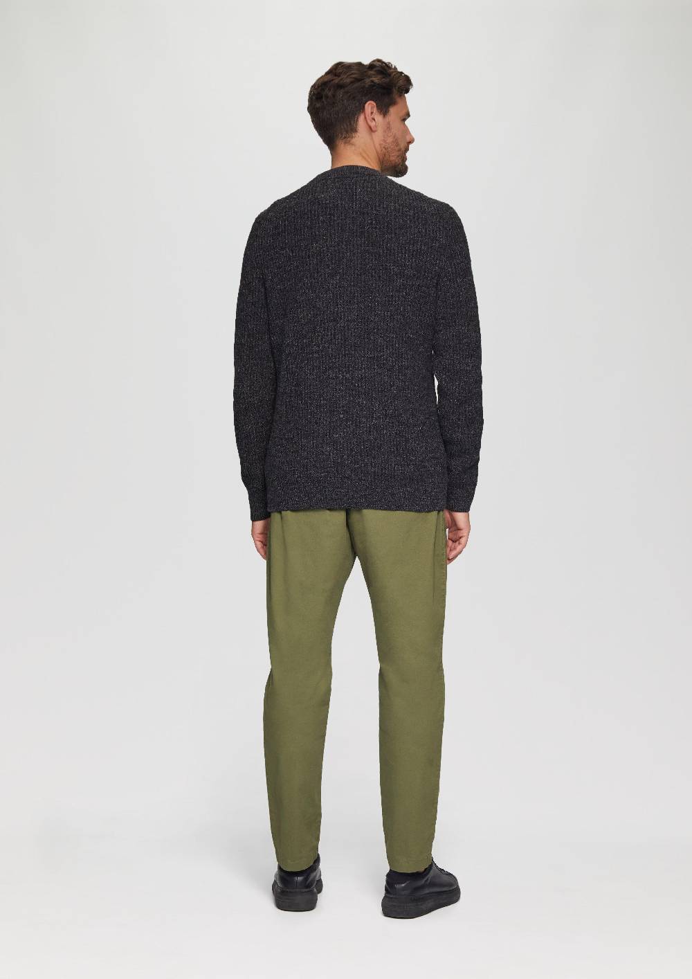S.Oliver Melierter Pullover mit Patentmuster und Crew Neck Kostenloser Versand