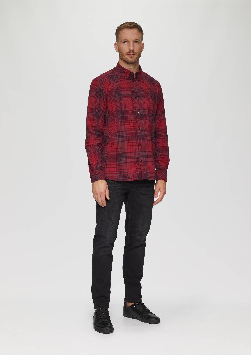 S.Oliver Regular Fit: Hemd mit Button-Down-Kragen aus Baumwollstretch Limitierter Zeitrabatt
