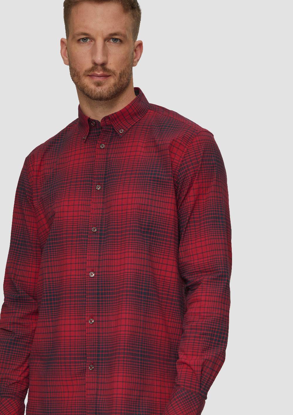 S.Oliver Regular Fit: Hemd mit Button-Down-Kragen aus Baumwollstretch Limitierter Zeitrabatt
