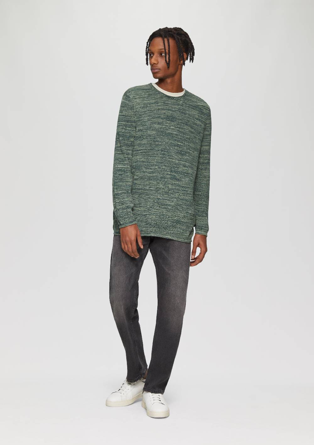 S.Oliver Strickpullover in Melange-Optik Sonderangebot