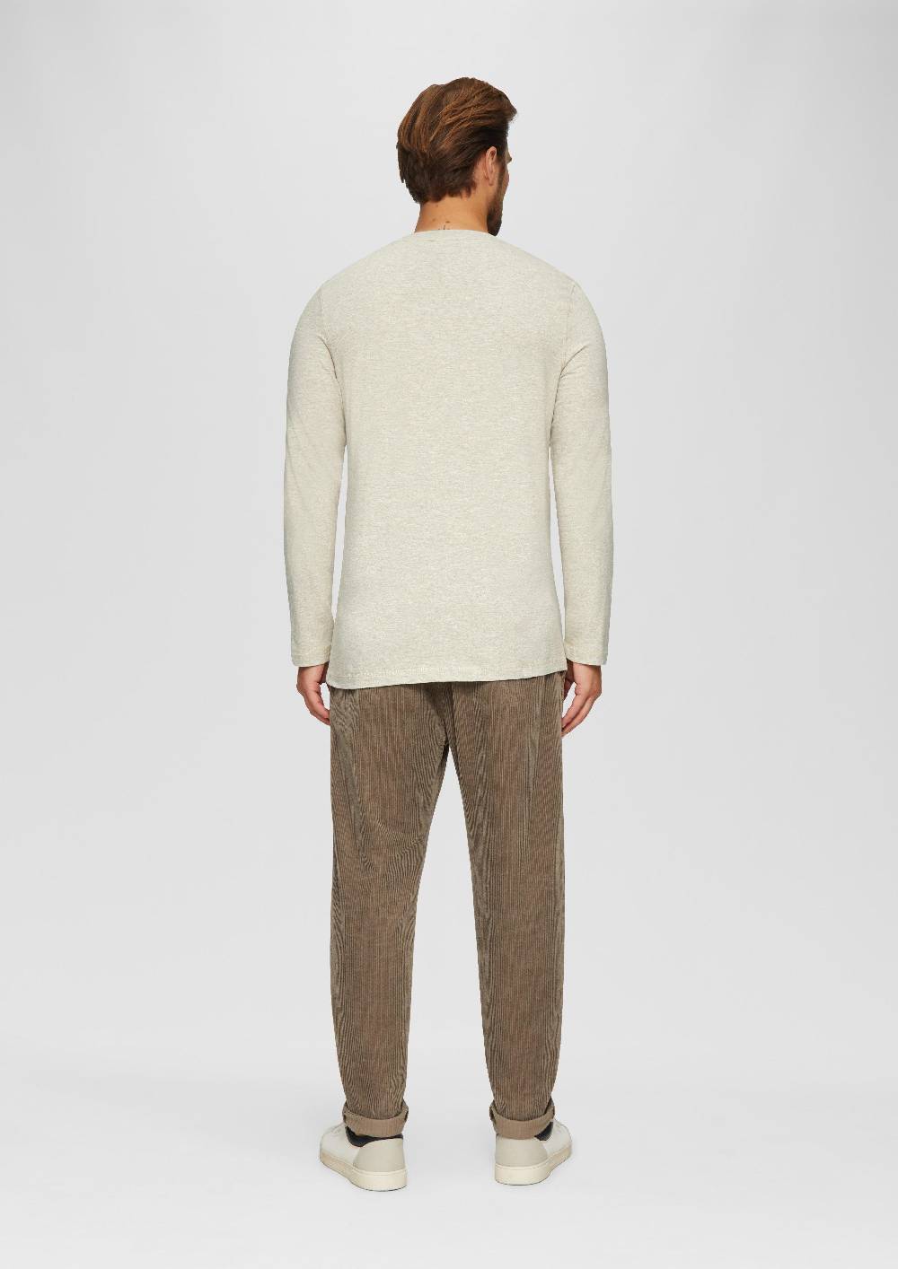 S.Oliver Meliertes Longsleeve mit Henley-Ausschnitt Versandkostenfrei