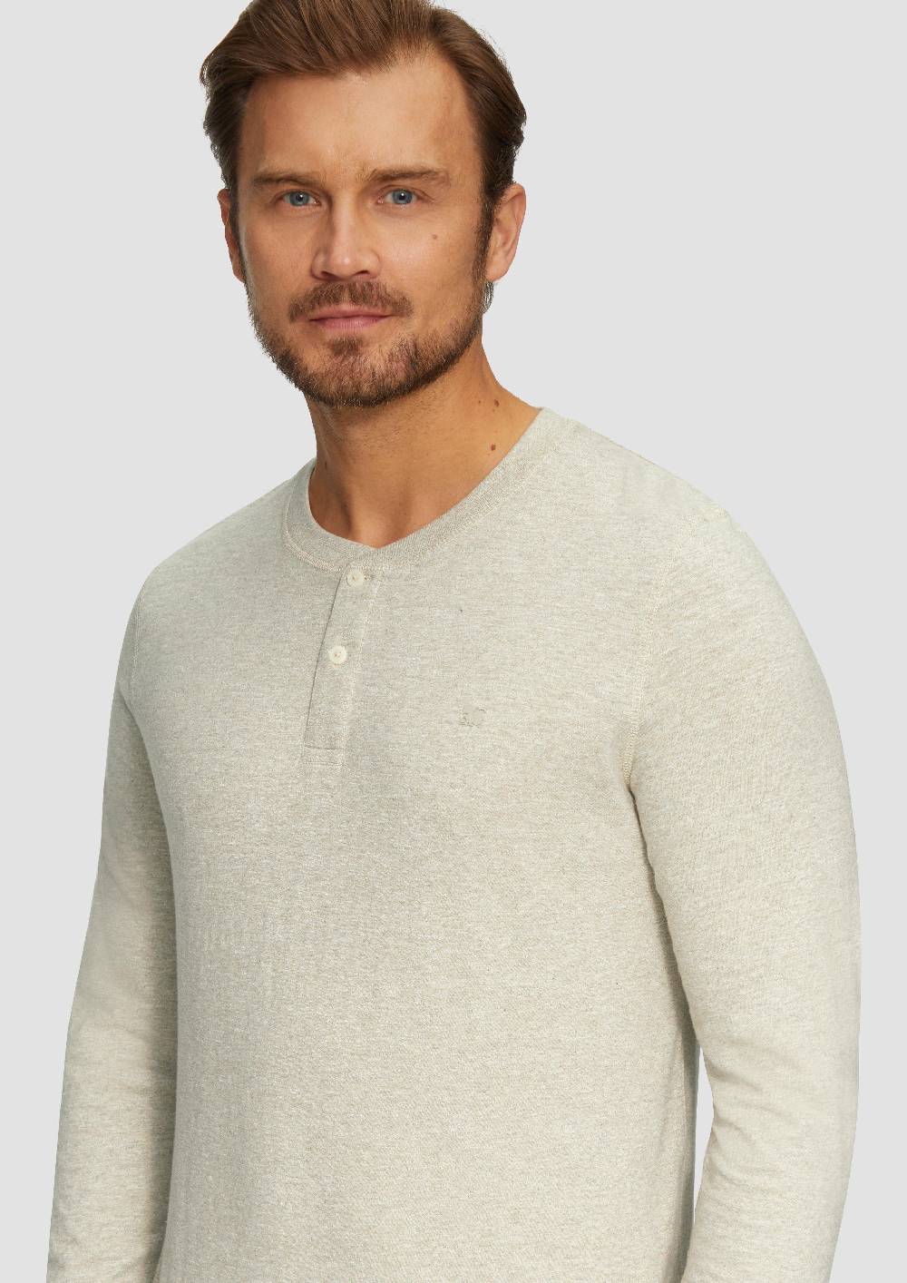 S.Oliver Meliertes Longsleeve mit Henley-Ausschnitt Versandkostenfrei