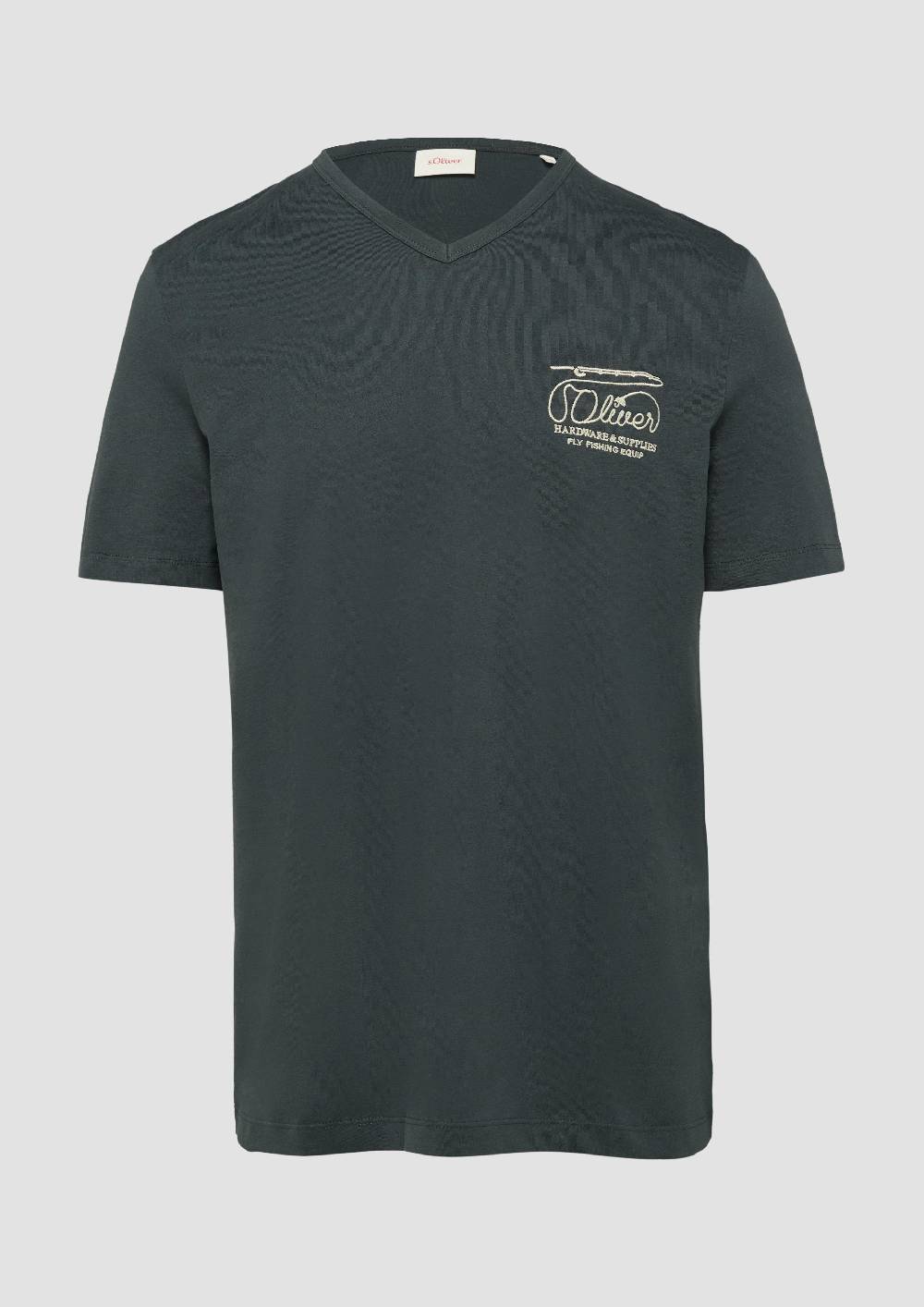 S.Oliver T-Shirt mit Logostickerei Großer Ausverkauf