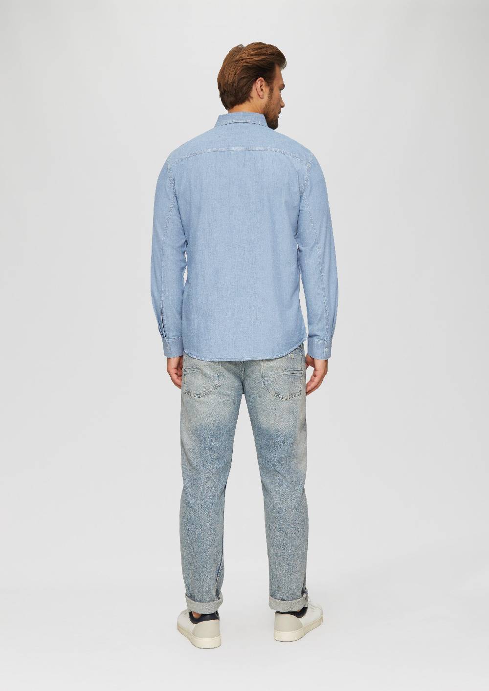 S.Oliver Regular Fit: Baumwollhemd aus Chambray Vatertagsangebot