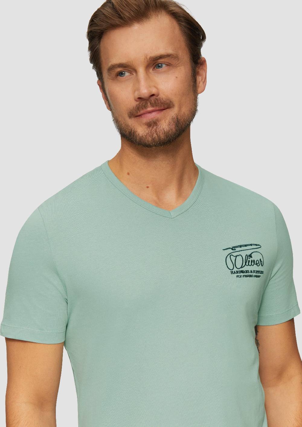 S.Oliver T-Shirt mit Logostickerei Valentinstagsangebot