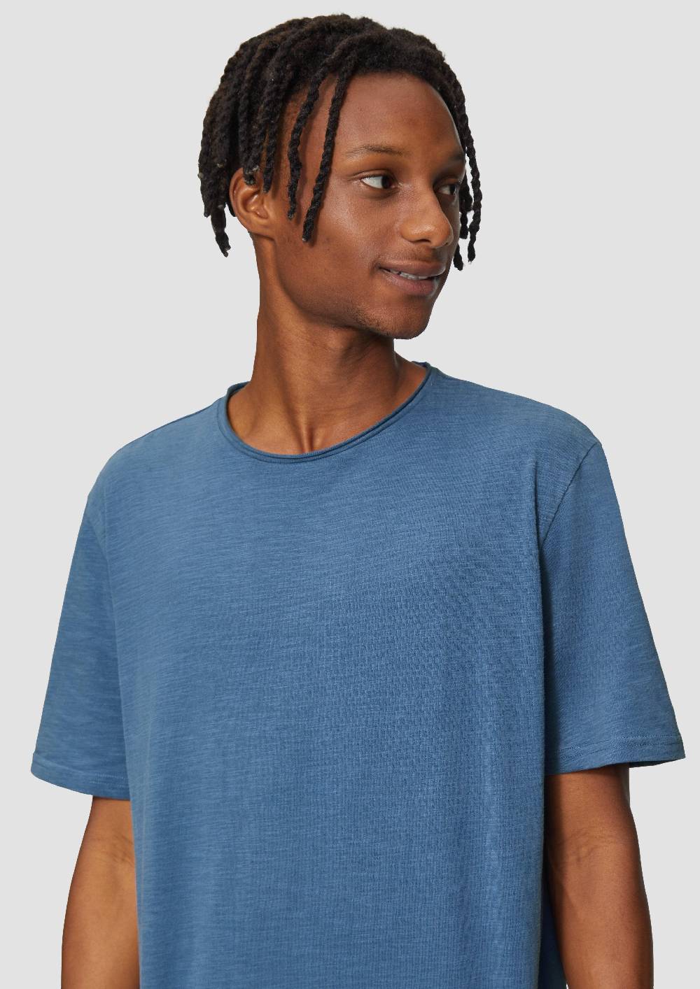 S.Oliver Baumwollshirt mit Rollkante und Flammgarnstruktur Super Sparpreis