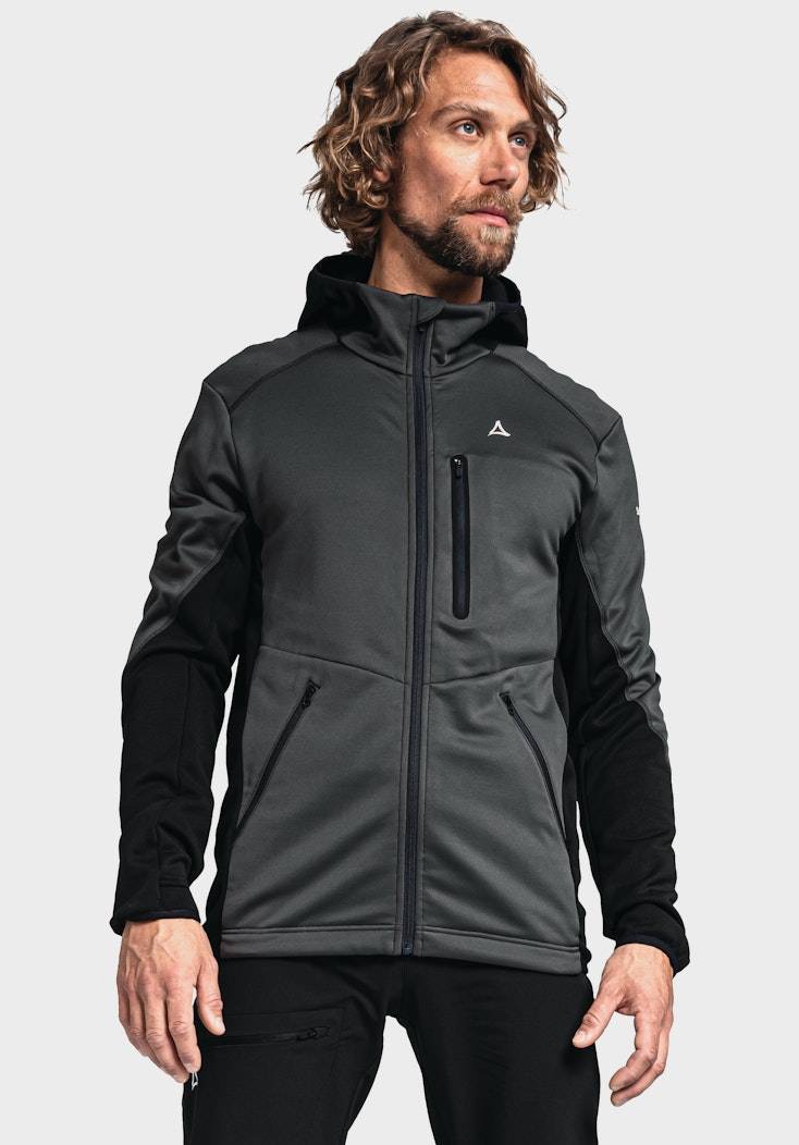 Schöffel Sportiver Fleece-Hoody aus Materialmix