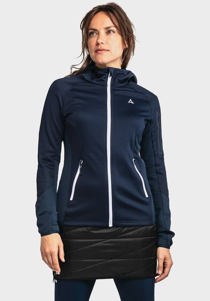Schöffel Sportiver Fleece-Hoody aus Materialmix