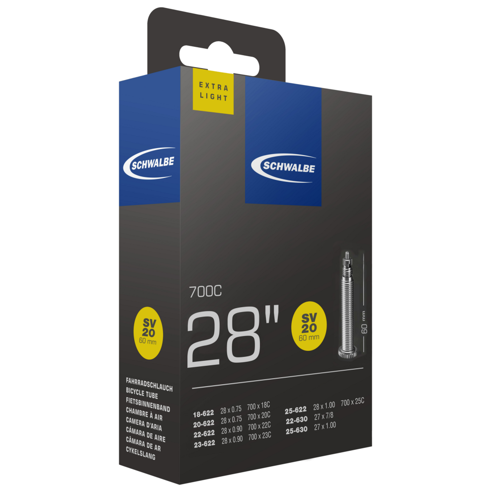 Schwalbe SCHWALBE SCHLAUCH NR. 20 EXTRA LIGHT (28"/700C) Letzte 2 Tage