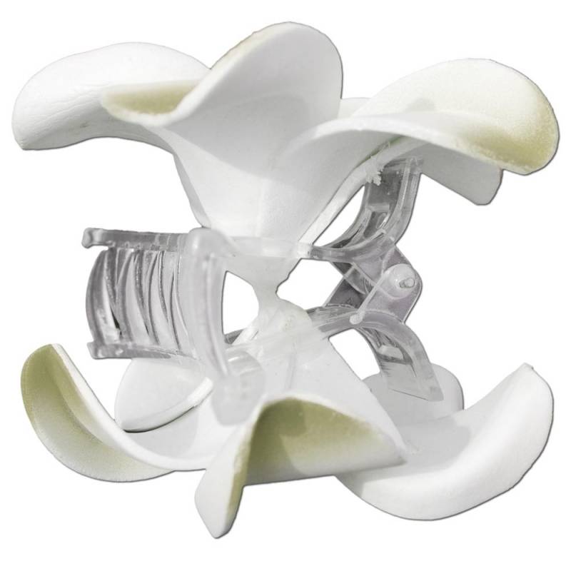 Seestern Sportswear SEESTERN Bali Hawaii Haarklammer 2 Frangipani Blüten aus Moosgummi, Haarspange Weiß Limitierter Zeitrabatt