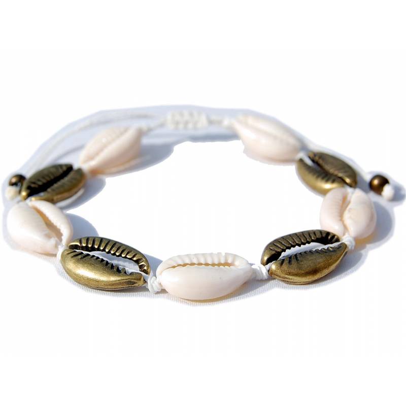 Seestern Sportswear Seestern Fußkette Modeschmuck aus Kauri Muscheln Surfer Shell Anklet /2008.br Versandkostenfrei