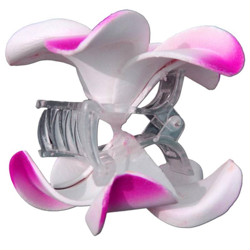 Seestern Sportswear SEESTERN Bali Hawaii Haarklammer 2 Frangipani Blüten aus Moosgummi, Haarspange Lila Großer Ausverkauf