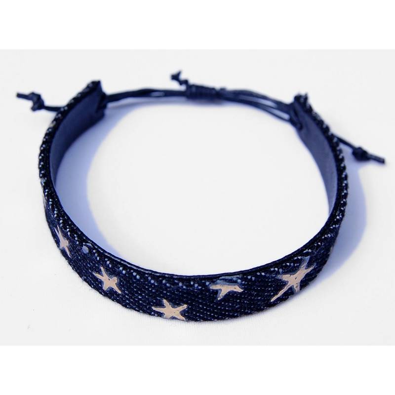 Seestern Sportswear SEESTERN Armband / Armbänder Jeans mit Seesternen in Metal Optik Modeschmuck/1807 Osterangebot