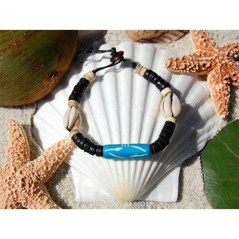 Seestern Sportswear SEESTERN Armband / Armbänder mit Kauri Muschel Design, Muschel Modeschmuck/005.tq Jubiläumsangebot