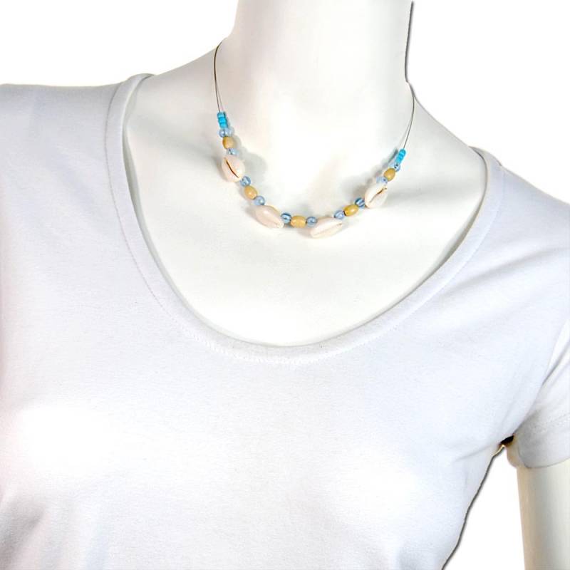 Seestern Sportswear Seestern Halskette Modeschmuck aus Kauri Muscheln & Nylonperlen/119 Auslauf