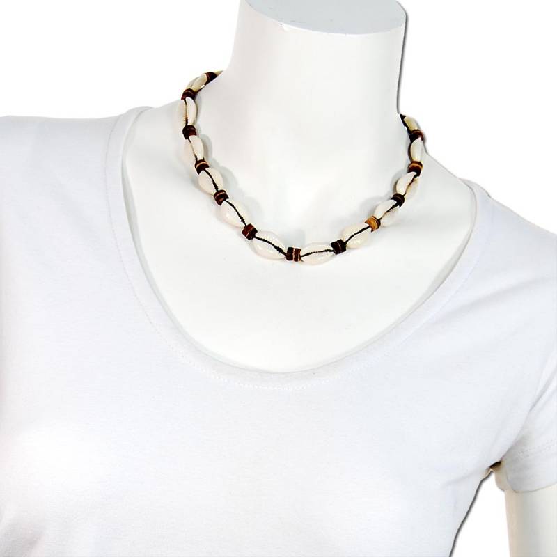 Seestern Sportswear Seestern Halskette Modeschmuck aus Kaurimuscheln & Kokosperlen /101 Schlussverkauf