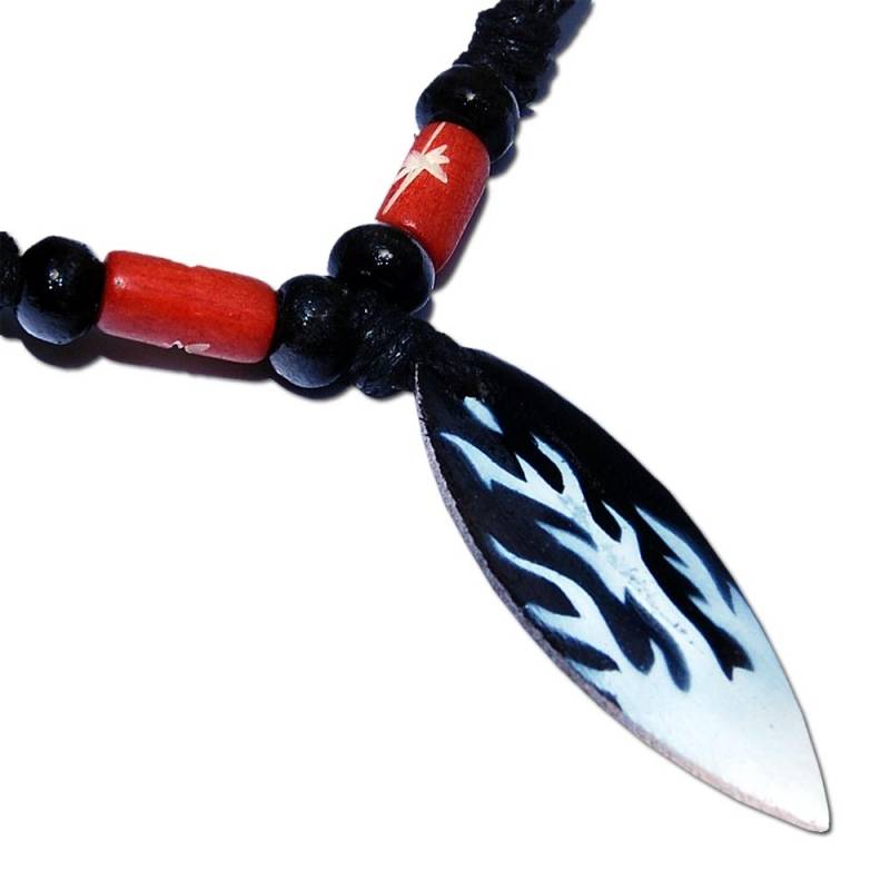 Seestern Sportswear Seestern Halskette Modeschmuck mit Surfboard Holz Anhänger 4 cm variables Halsband /1584