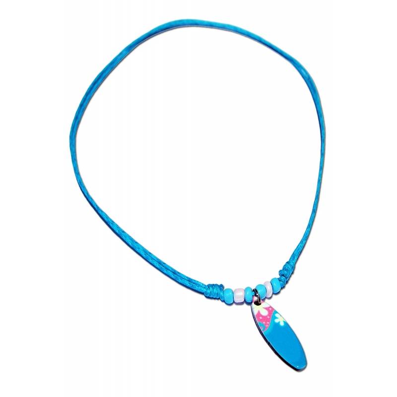Seestern Sportswear Seestern Halskette Modeschmuck mit Surfboard Nylon Anhänger 2,5 cm variables Halsband /1585 Cyber Monday