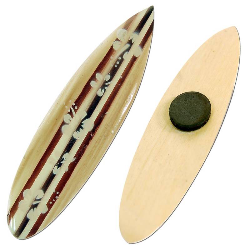 Seestern Sportswear Kühlschrank Magnet Deko Holz Surfboard 12 cm Airbrush Surfen Wellenreiten /1954