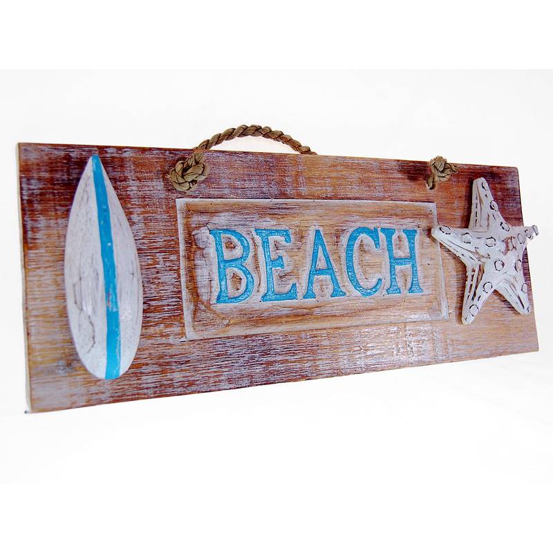 Seestern Sportswear Dekoratives Wand/Tür Schild Seestern Beach Strand Surfboard 35 x 14 cm /1983 Begrenzt auf 3 Tage