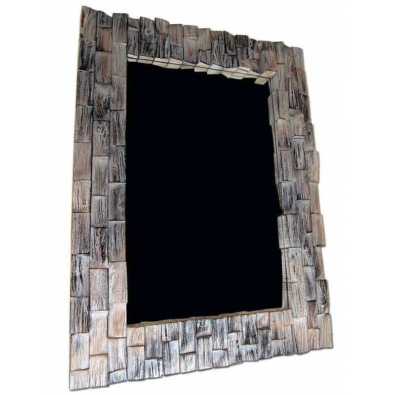 Seestern Sportswear SEESTERN Wand Spiegel 60x100cm Holzrahmen in Teakholz für Bad, Garderobe etc./1904 Angebote