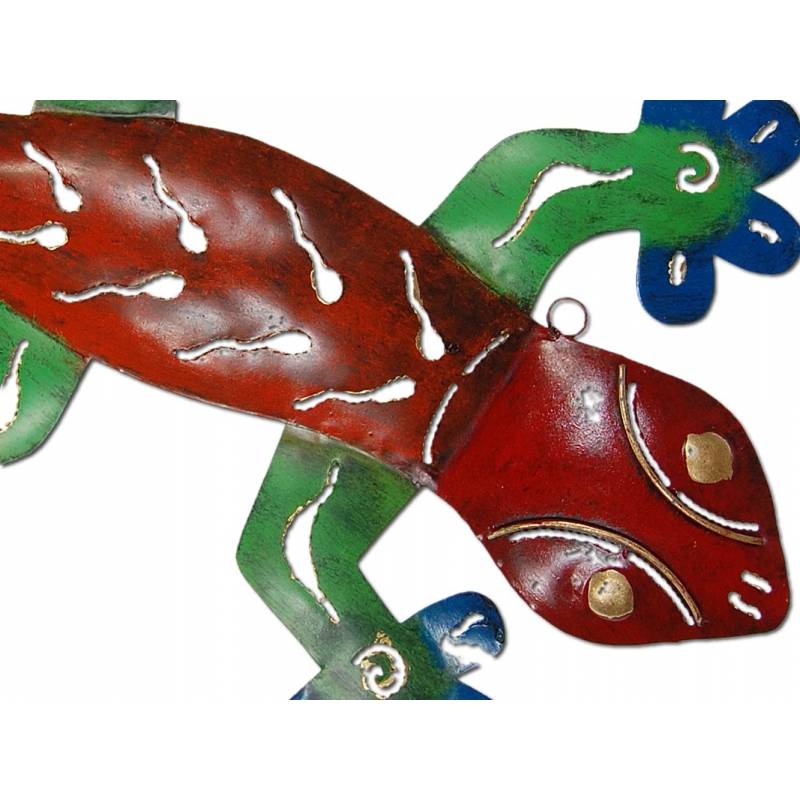 Seestern Sportswear SEESTERN Gecko Metal Wand Deko Verzierung Tropische Hänge Wand Dekoration 60 cm /1690 Flash Sale