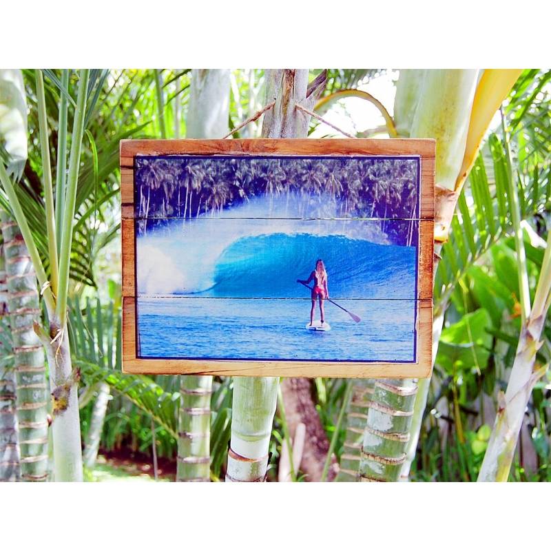 Seestern Sportswear Seestern Deko Holz Wandbild im Vintage Sixties Surf Look 30 x 40 cm Surfing Motiv /1819 Online Outlet
