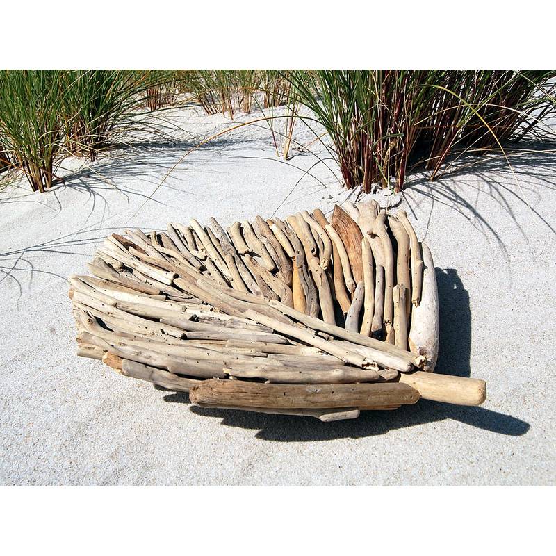 Seestern Sportswear SEESTERN Treibholz Deko Blatt Schale (60 cm) Motiv Wanddeko Driftwood Holzdeko /2349 Sonderangebote