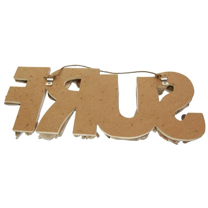Seestern Sportswear SEESTERN Treibholz Deko m. SURF Motiv Wanddeko Driftwood Surfing Schild Holzdeko /1434 Begrenzte Freigabe