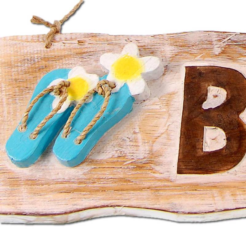 Seestern Sportswear Tüschild fürs Bad, Badezimmer Hängeschild, Sandalen Flip Flops Motiv 35 x 12 cm /1470 Bis zu 55% Rabatt