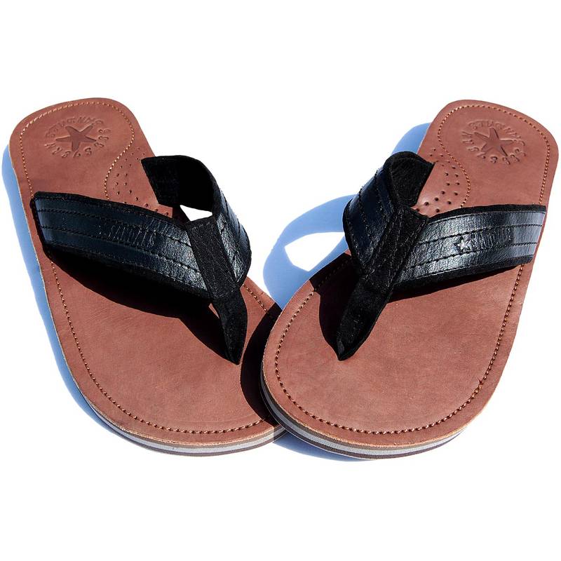 Seestern Sportswear SEESTERN Herren Leder Zehentrenner Zehensandale Zehensteg Sandalen Gr.40-50 /2364.bk Riesige Rabatte