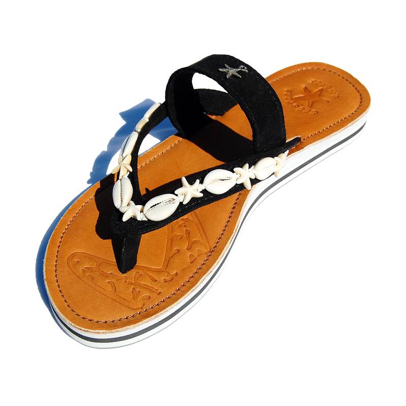 Seestern Sportswear SEESTERN Damen Leder Zehentrenner Zehensandale Zehensteg Sandalen in Gr.36-44 /2323 Rabatte dieses Monats