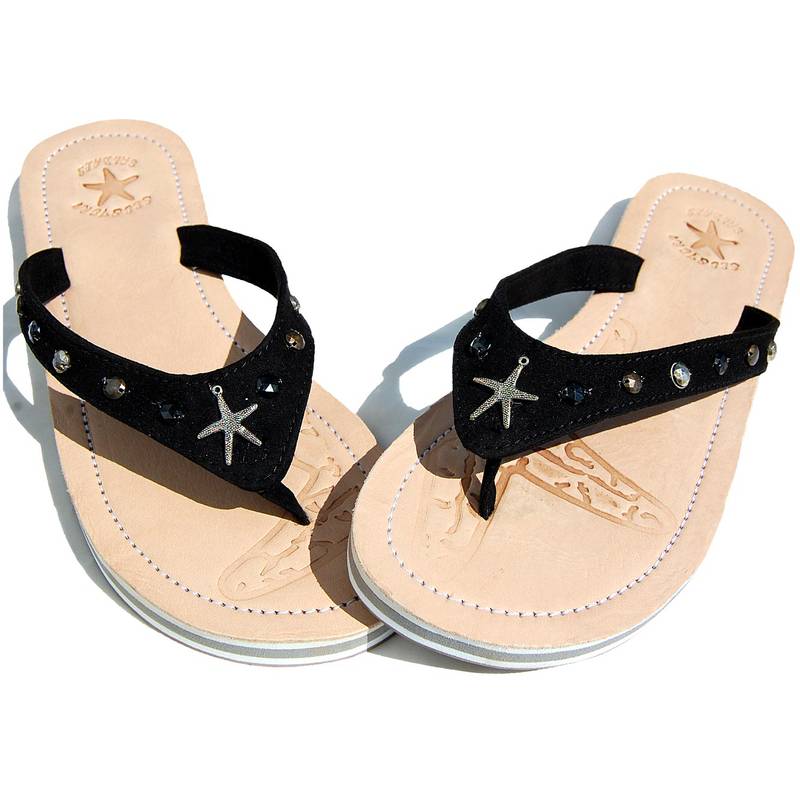 Seestern Sportswear SEESTERN Damen Leder Zehentrenner Zehensandale Zehensteg Sandalen in Größe 36-44 /2222 Verkauf