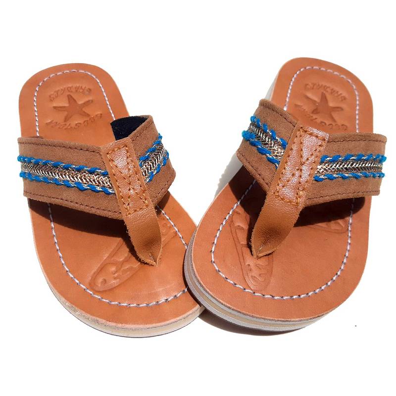 Seestern Sportswear SEESTERN Mädchen Leder Zehentrenner Zehensandale Zehensteg Sandalen in Gr.24-35 /2304 Muttertagsangebot