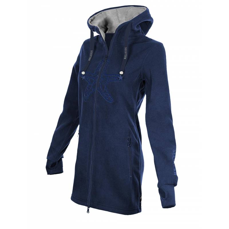 Seestern Sportswear SEESTERN Damen Kapuzen Fleecejacke 2WegeZipper Fleecemantel Fleece Sweatj.XS-4XL /2126.nv Bis zu 60% Rabatt