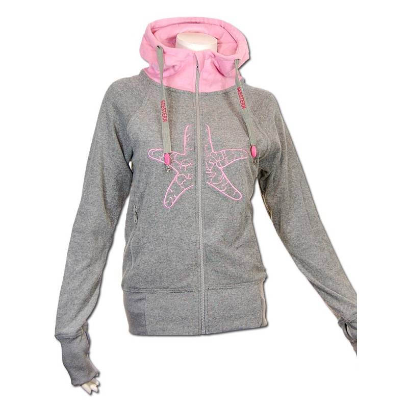 Seestern Sportswear SEESTERN Damen Kapuzen Sweat Shirt Jacke Pullover Zip Hoody Sweater Gr.XS-XXL Nur noch ein Tag übrig