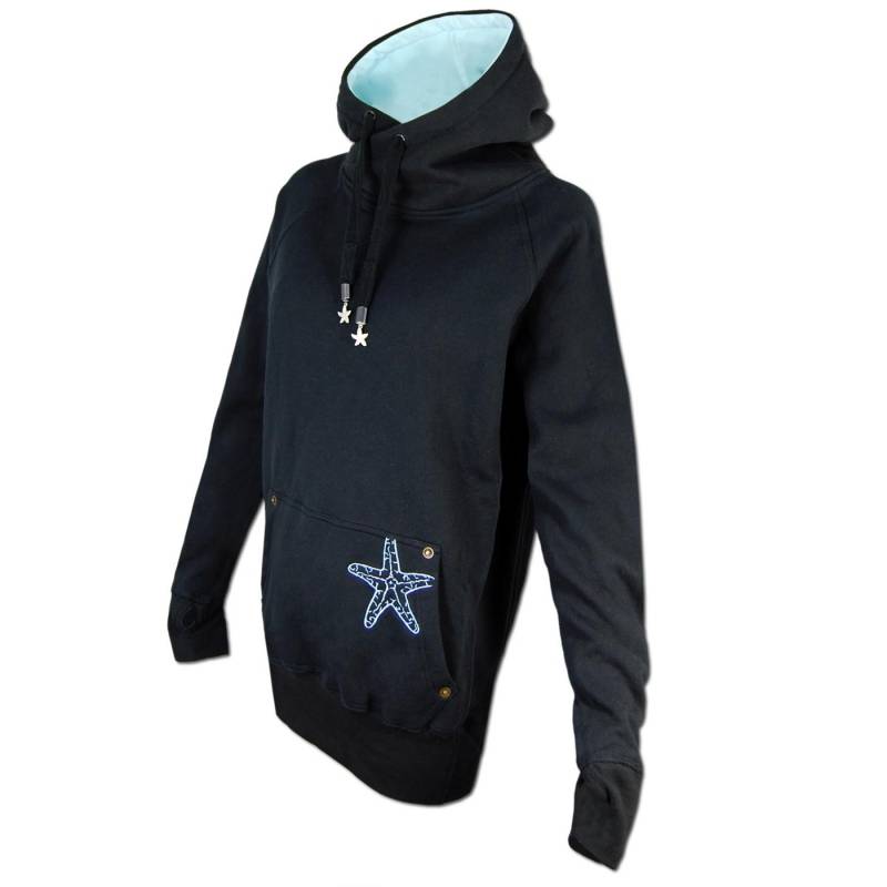 Seestern Sportswear SEESTERN Damen Langes Kapuzen Sweat Shirt Pullover Hoody Jumper Sweater GrXS-XXL /1321 Im Verkauf