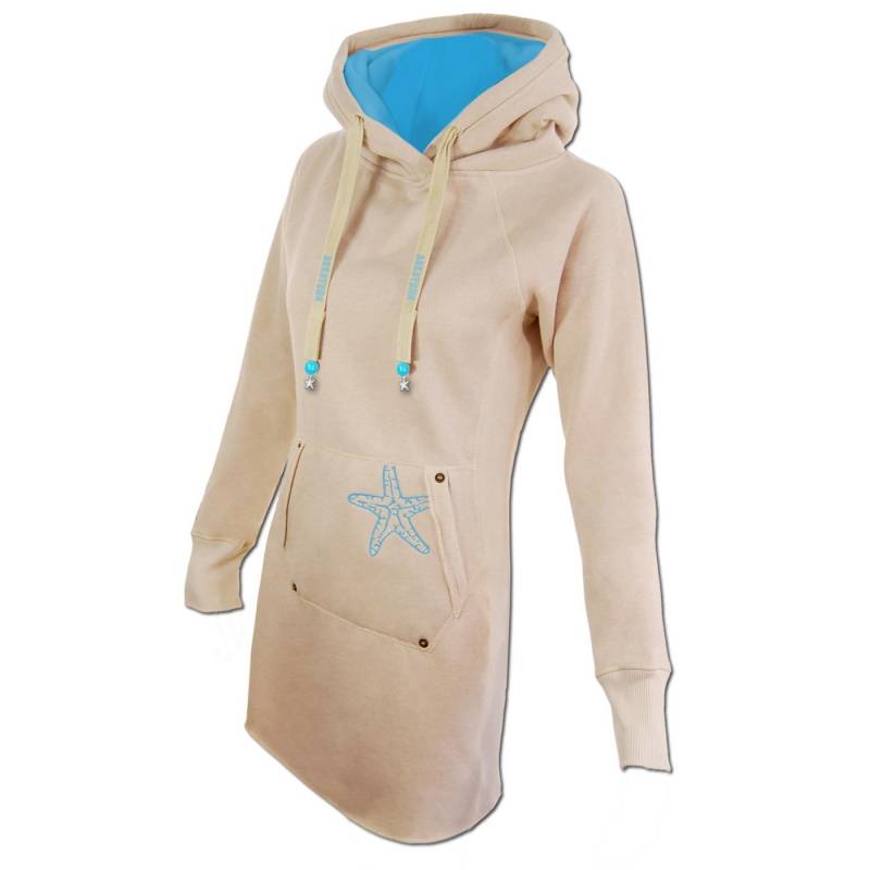 Seestern Sportswear SEESTERN Damen Langes Kapuzen Sweat Shirt Pullover Hoody Sweater Gr.XS-3XL /1525 zollfrei