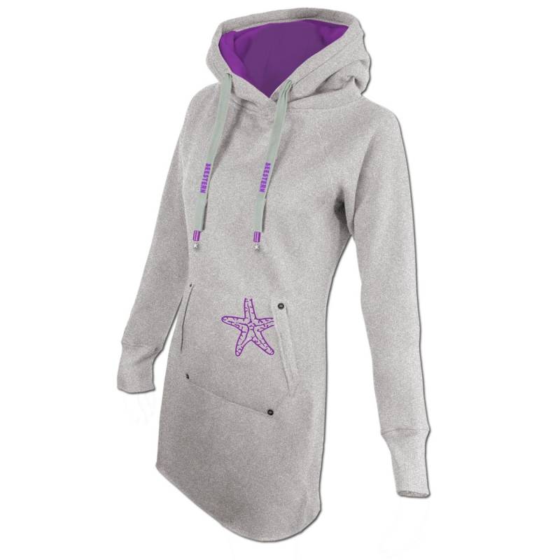 Seestern Sportswear SEESTERN Damen Langes Kapuzen Sweat Shirt Pullover Hoody Sweater Gr.XS-3XL /1525.gy 50% Rabatt für begrenzte Zeit