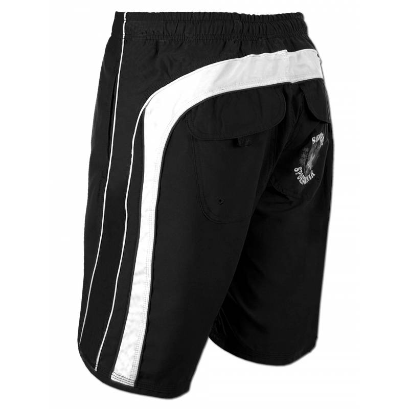 Seestern Sportswear SEESTERN Herren Boardshorts Badeshorts mit Gummizug hinten& Eingrifftaschen Gr.L(34) mittellang 49cm /1844 Neueste Mode