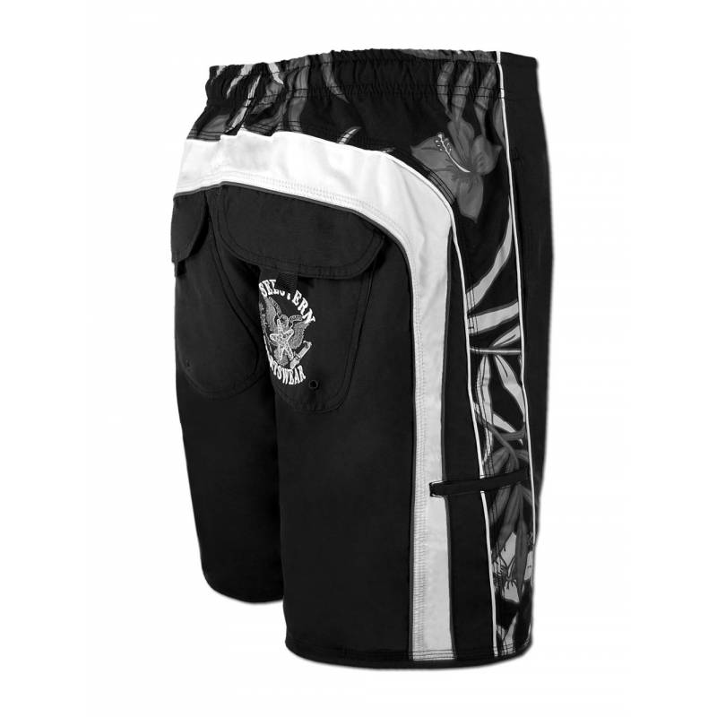 Seestern Sportswear SEESTERN Herren Boardshorts Badeshorts mit Gummizug hinten& Eingrifftaschen S-3XL mittellang 47-49cm /1843 Online Outlet
